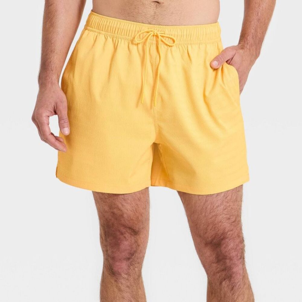 Goodfellow & Co - Men's 5'' Patterned Swim Trunks - Goodfellow & Co  Yellow